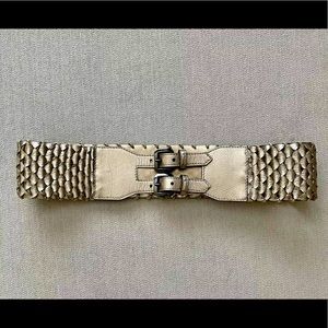 BURBERRY DOUBLE BUCKLE WIDE BELT